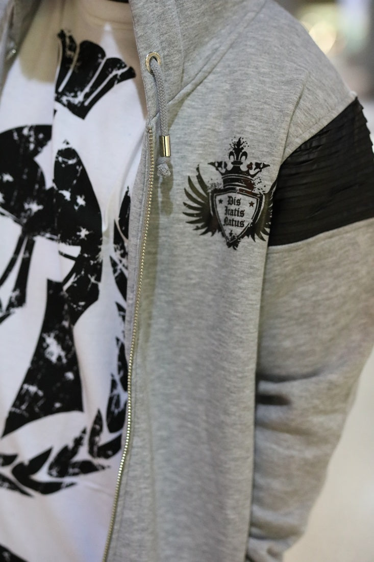 Hoodiejacket Log/Arm1 – DIS IRATIS NATUS | Premium Hoodie