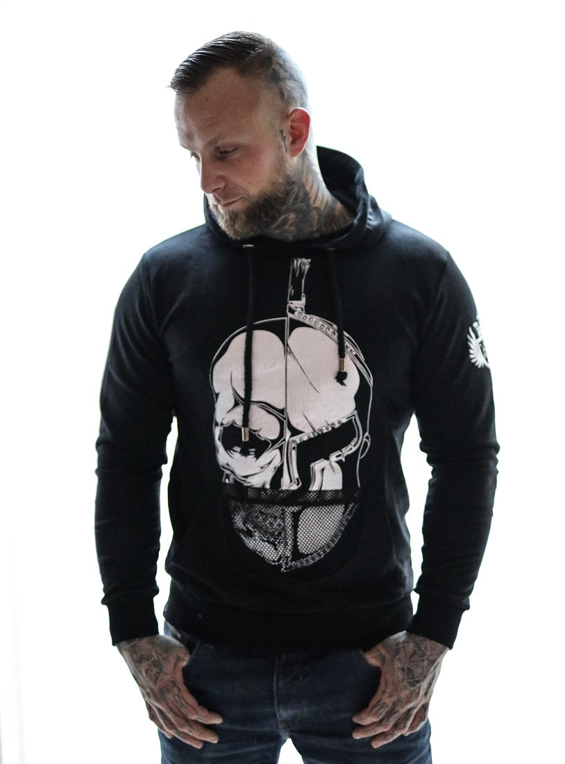 Hoodie Skull/Helm – DIS IRATIS NATUS | Premium Hoodie