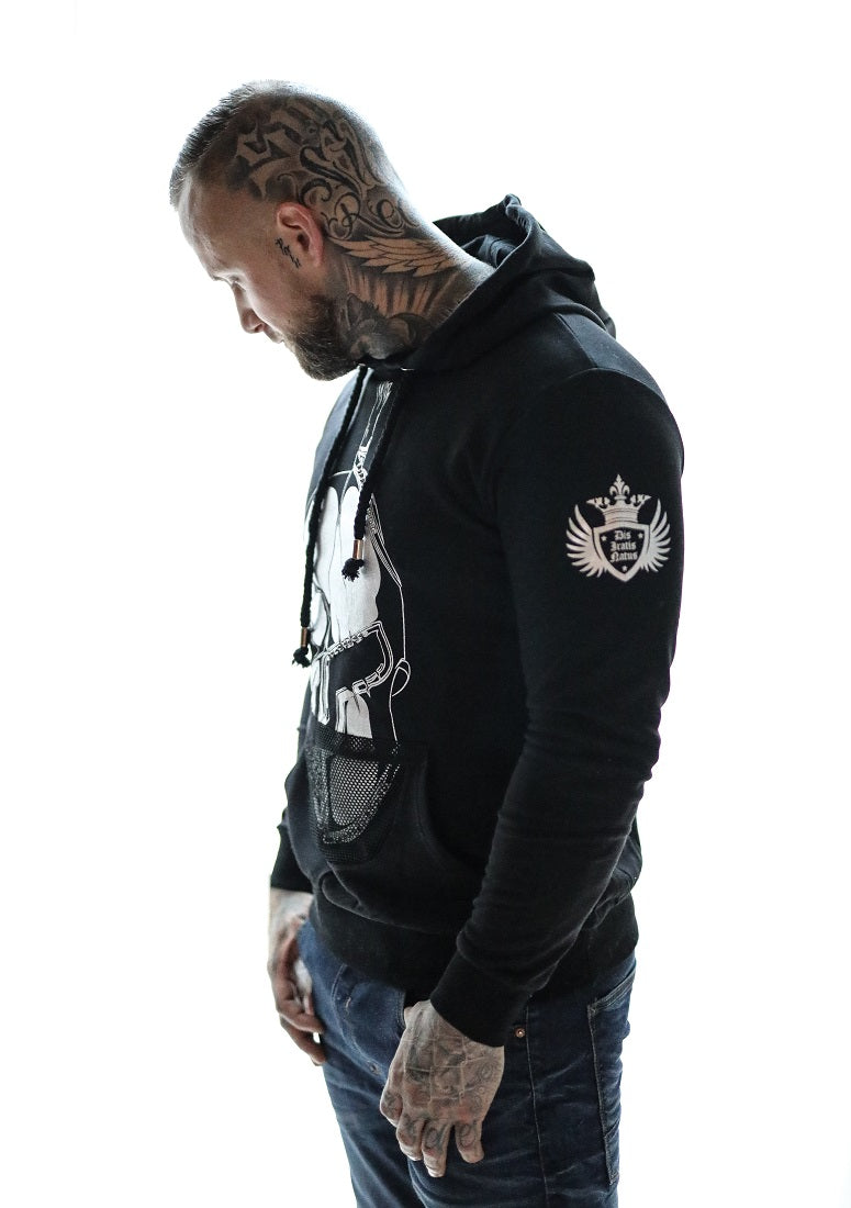 Hoodie Skull/Helm – DIS IRATIS NATUS | Premium Hoodie