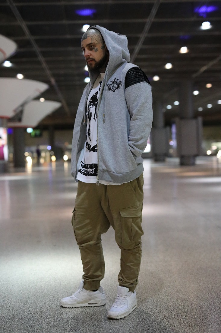 Hoodiejacket Log/Arm1 – DIS IRATIS NATUS | Premium Hoodie