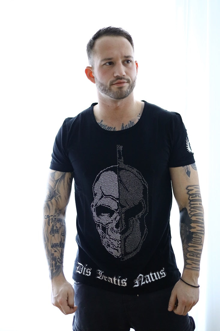 R-Shirt Skull/Helmet bling bling