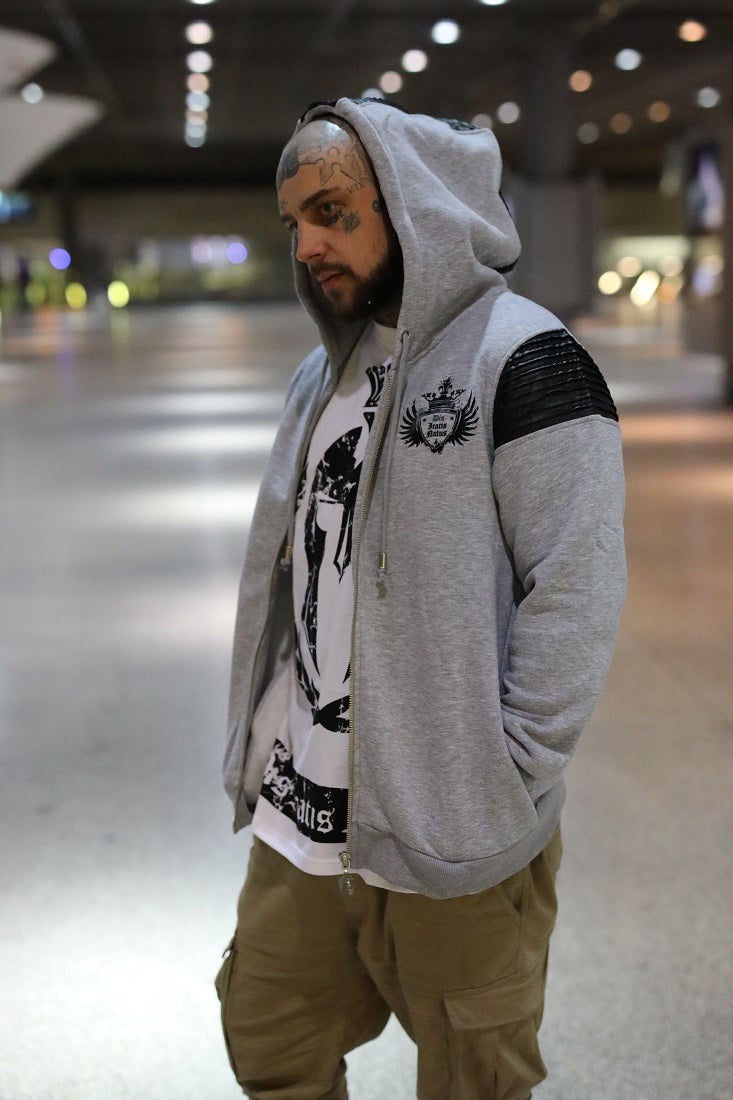 Hoodiejacket Log/Arm1 – DIS IRATIS NATUS | Premium Hoodie