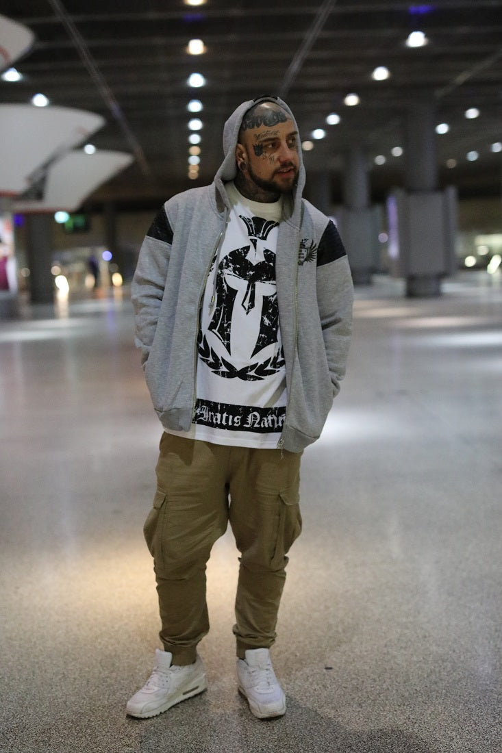 Hoodiejacket Log/Arm1 – DIS IRATIS NATUS | Premium Hoodie