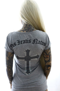 Girls V-Shirt Logocross bling